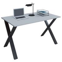 Schreibtisch B 80cm H 76cm Lona, Weiß - Schwarz/Grau, MODERN, Holzwerkstoff/Metall (140/80/76cm) - MID.YOU