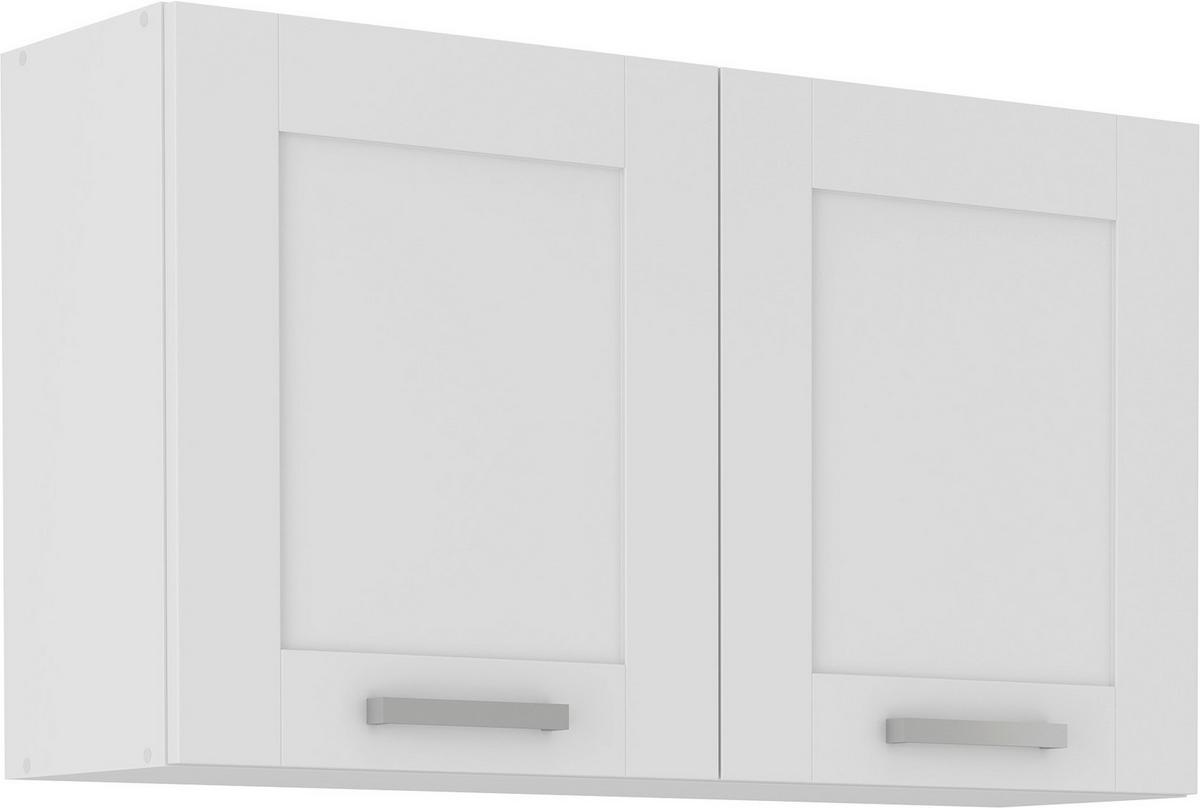 KUCHYŇSKÁ HORNÍ SKŘÍŇKA LUISA        H100 - bílá/barvy stříbra, Romantický / Rustikální, kov/kompozitní dřevo (100/58/31cm)