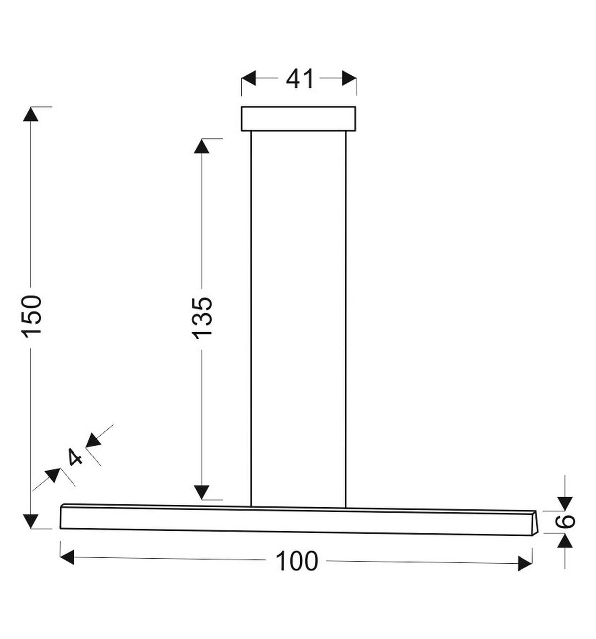 Led-pendelleuchte A0010-310 Coconut - Hellbraun, Design, Metall (100/4/150cm)