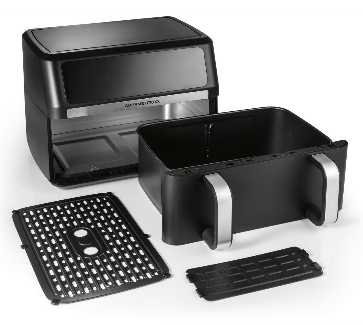 Heißluftfritteuse 16584 Gourmetmaxx - Edelstahlfarben/Schwarz, Basics, Kunststoff/Metall (40,5/35,4/29cm)