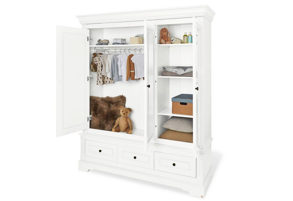 Babykleiderschrank 143467g Emilia - Weiß, Trend, Holzwerkstoff (178/208/58cm) - Pinolino