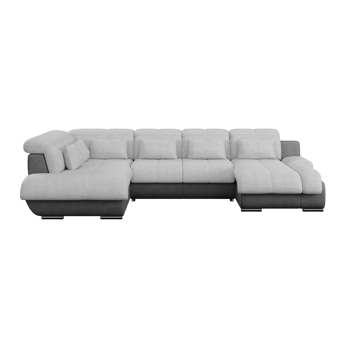 Sedací souprava MULTI, levá, světle šedá / tmavě šedá barva - šedá/světle šedá, Moderní, kov/textil (228/345/184cm) - Luca Bessoni