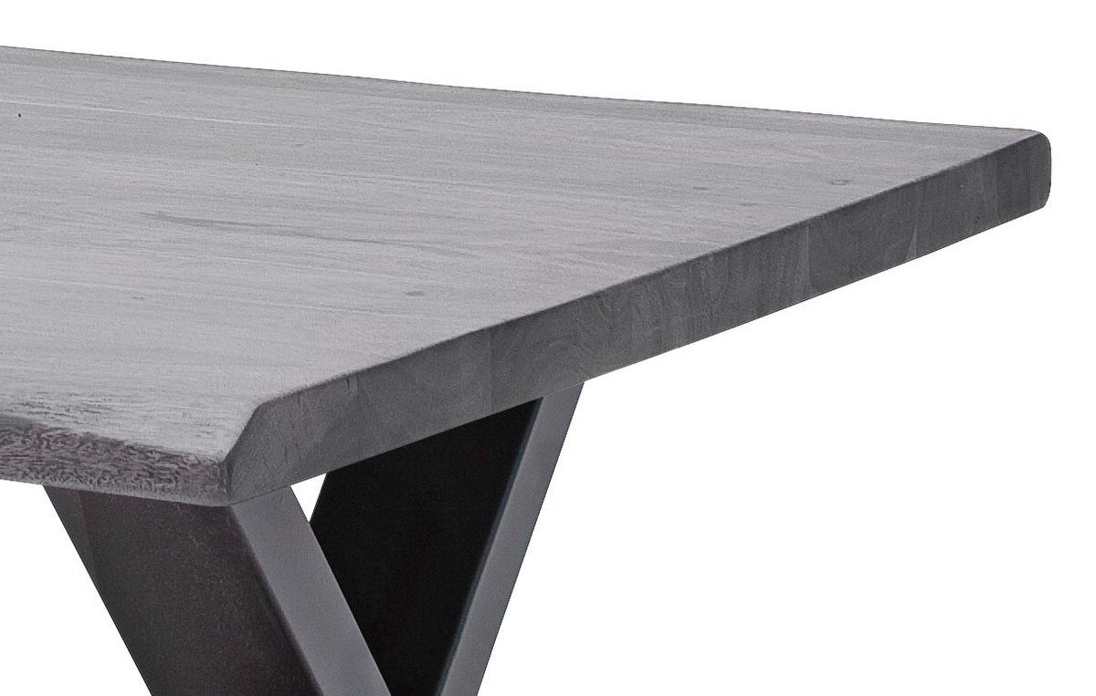 Couchtisch Holz Mit Massiver Tischplatte Cartagena, Akazie - Anthrazit/Grau, MODERN, Holz/Metall (75/45/75cm)