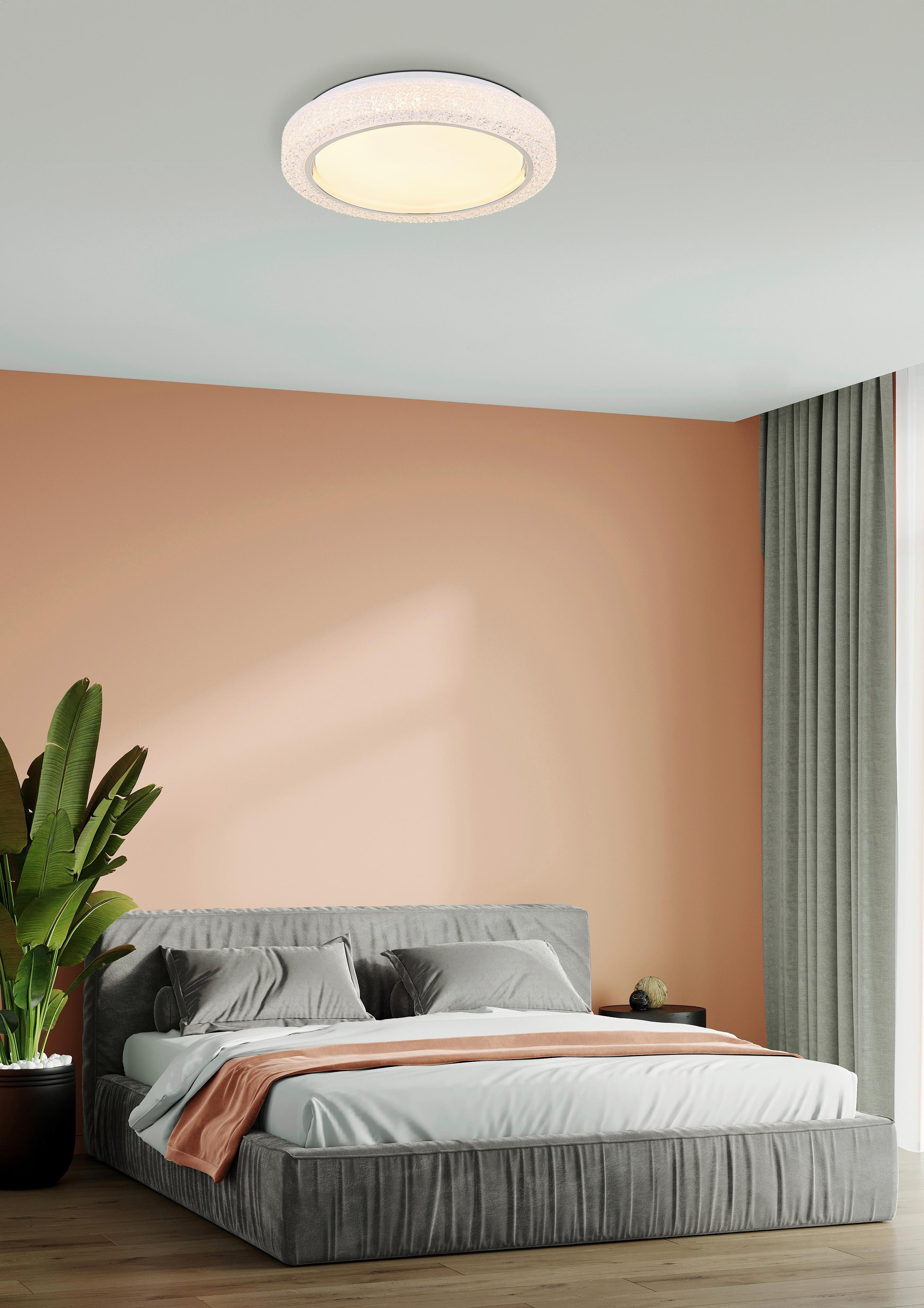 Led-deckenleuchte 41265 - Klar/Chromfarben, KONVENTIONELL, Kunststoff/Metall (40/8cm) - Globo