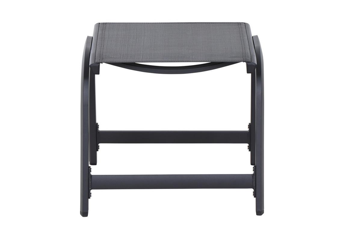 Gartenhocker Metall/Kunststoff Anthrazit Wetterfest - Anthrazit, KONVENTIONELL, Kunststoff/Metall (52/45/52cm) - Siena Garden