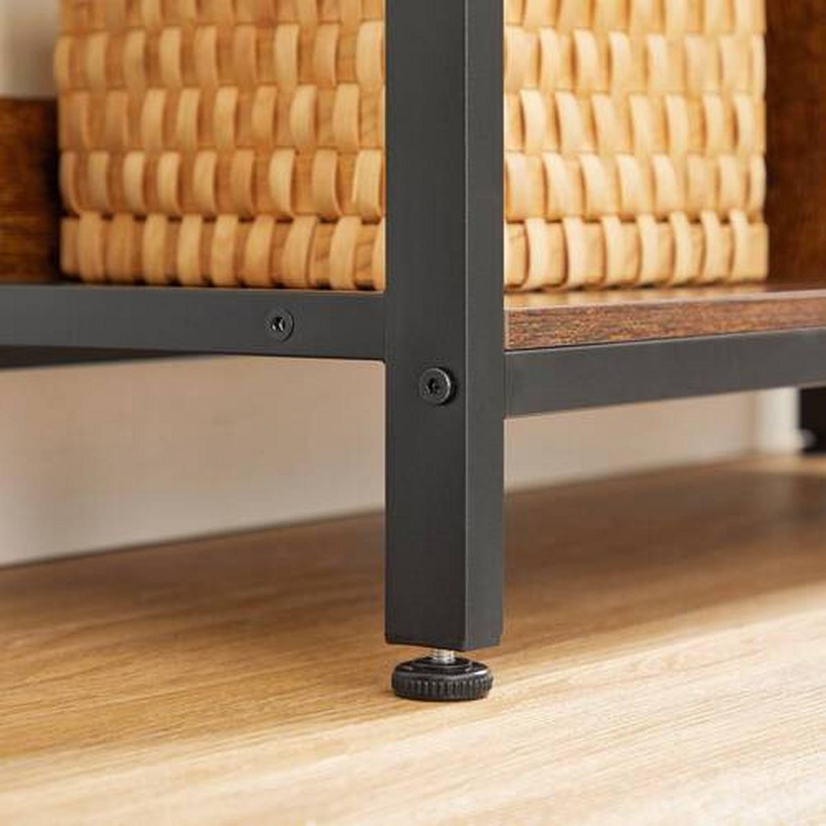Bücherwand Iron B: 80 Cm Braun/schwarz - Schwarz/Braun, Basics, Holzwerkstoff/Metall (80/149/33cm) - Boxxx