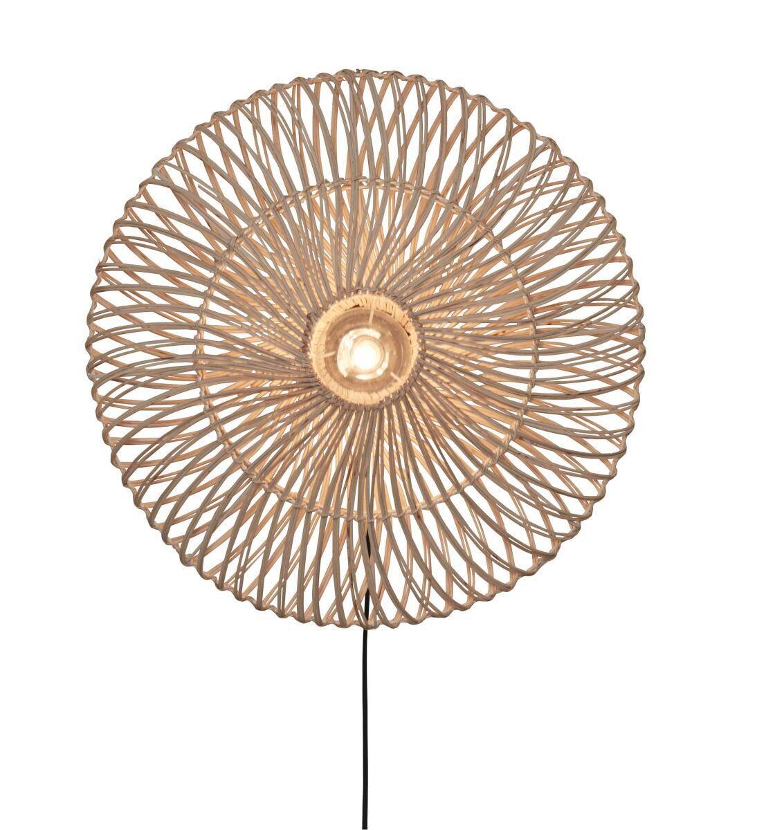 Wandleuchte Zanzibar/W/5514/W - Weiß, Trend, Naturmaterialien (55/14cm) - Good & Mojo