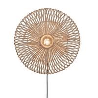 Wandleuchte Zanzibar/W/5514/W - Weiß, Trend, Naturmaterialien (55/14cm) - Good & Mojo
