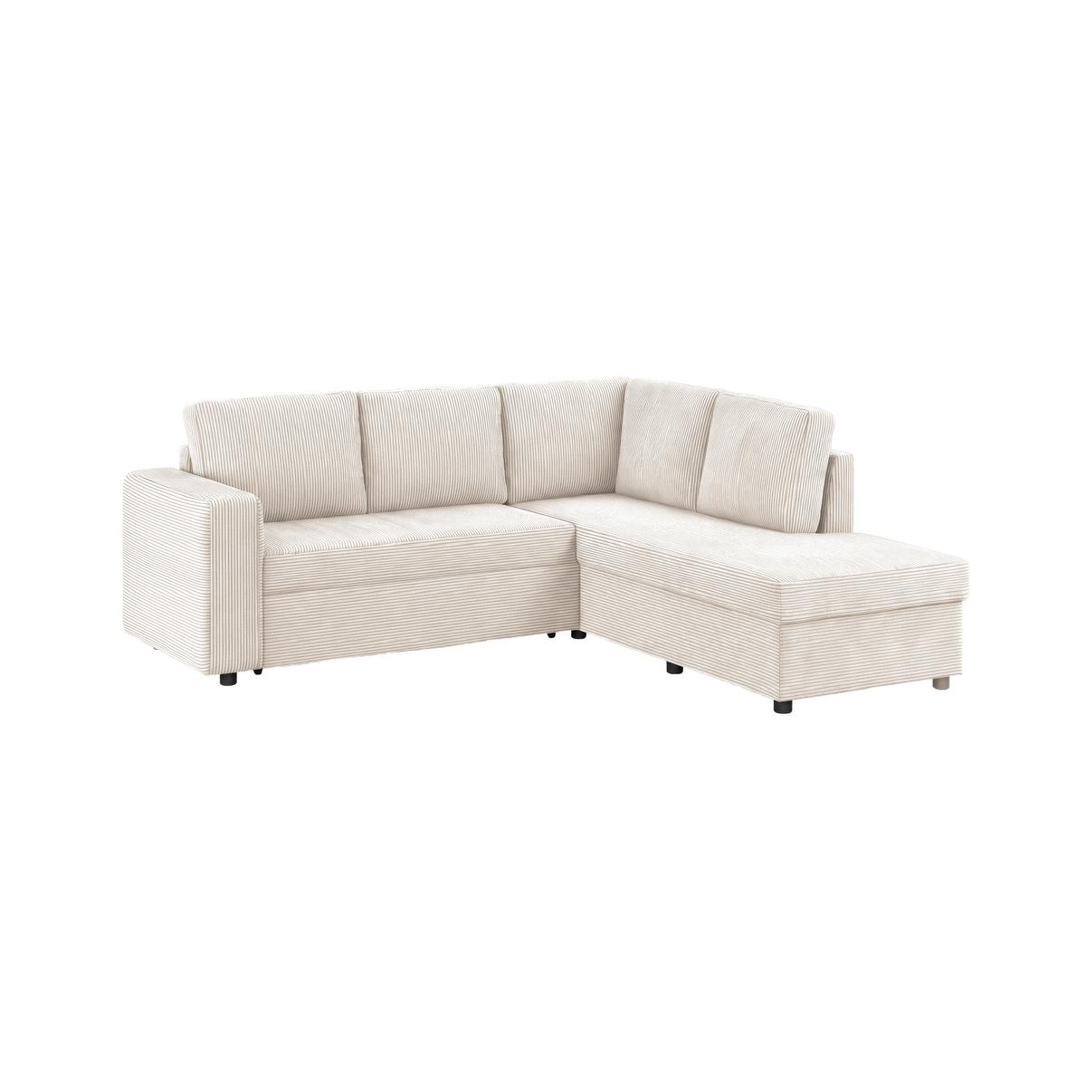 Ecksofa mit Schlaffunktion Toullouse perlmutt, 224x206cm - Perlmutt/Schwarz, Trend, Holz/Holzwerkstoff (224/206cm)