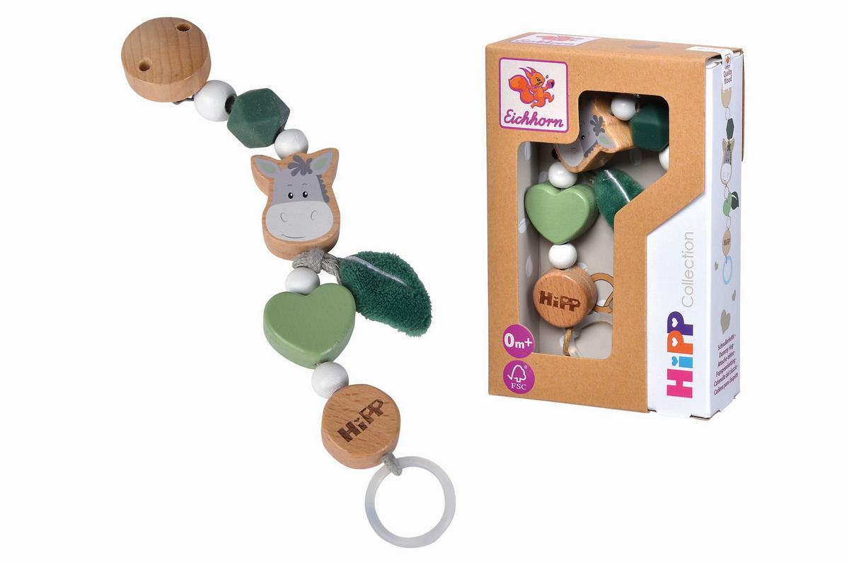 Baby HiPP Schnullerkette ab den ersten Lebensmonaten - Multicolor, Basics, Holz/Kunststoff (4/9,6/14,5cm) - Simba