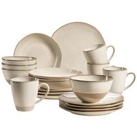 Kombiservice 4 Personen Geschirr Set - Beige, Basics, Keramik - Mäser
