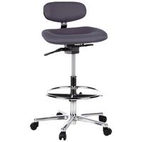 Bürohocker Work Mf Anthrazit Bis 100 Kg - Anthrazit/Silberfarben, Basics, Kunststoff/Textil (50/106/40cm) - MID.YOU