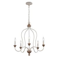 KRONLEUCHTER FE-HARTSVILLE5 - Hellbraun/Beige, Natur, Metall (56.8/77.5cm) - Elstead Lighting