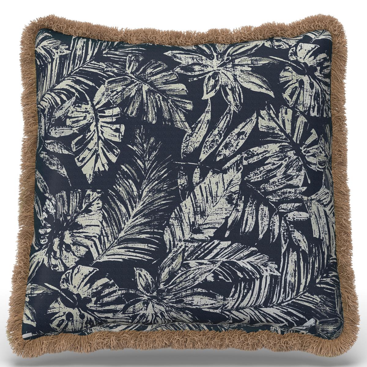 VENKOVNÍ POLŠTÁŘ NADIA - bílá/modrá, Moderní, textil (50/50/10cm) - Bessagi Garden