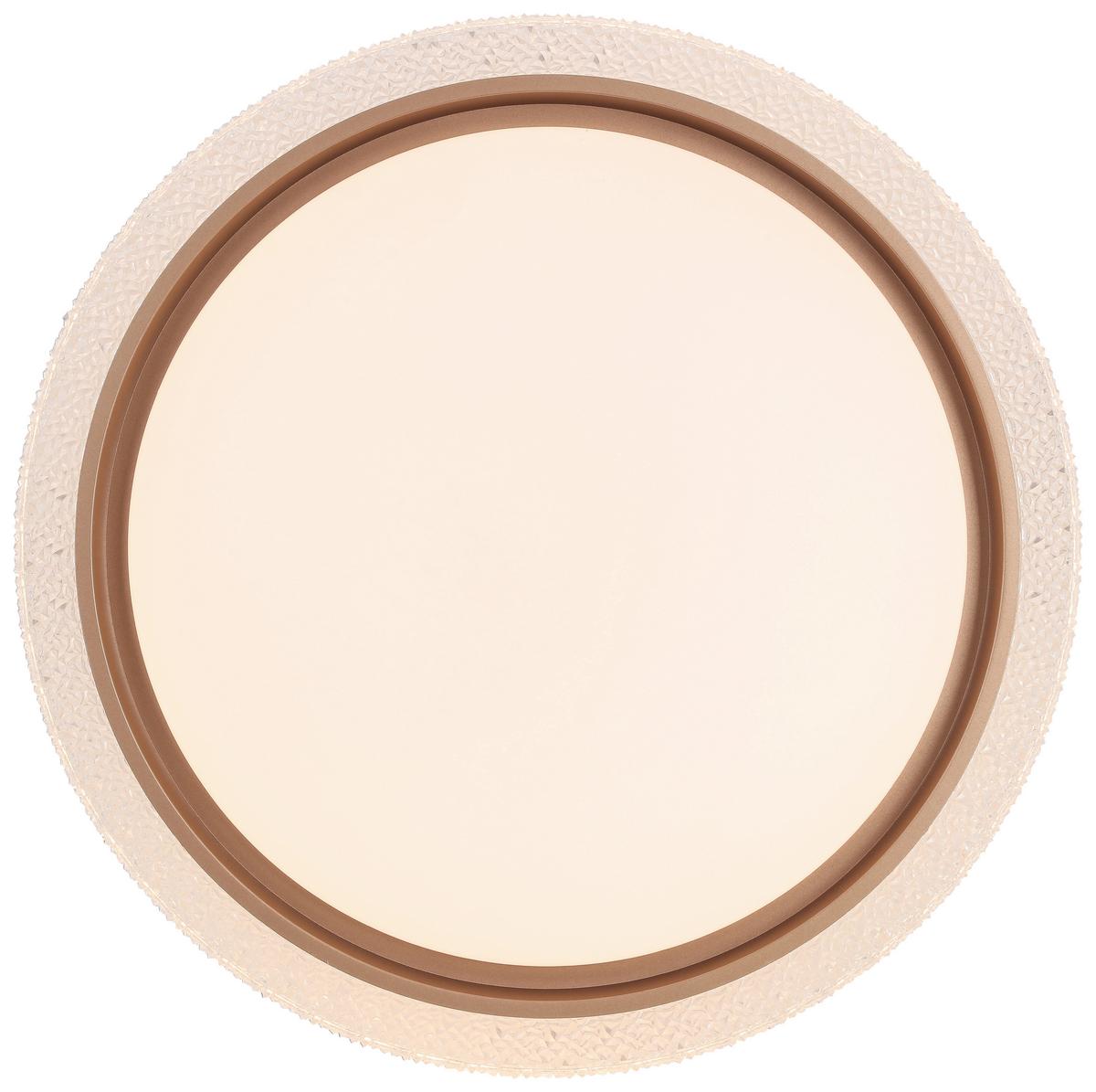 Led-deckenleuchte Kristina Ø 50 Cm M. Montageanleitung - Weiß/Cappuccino, Design, Kunststoff/Metall (50/7cm) - Luca Bessoni