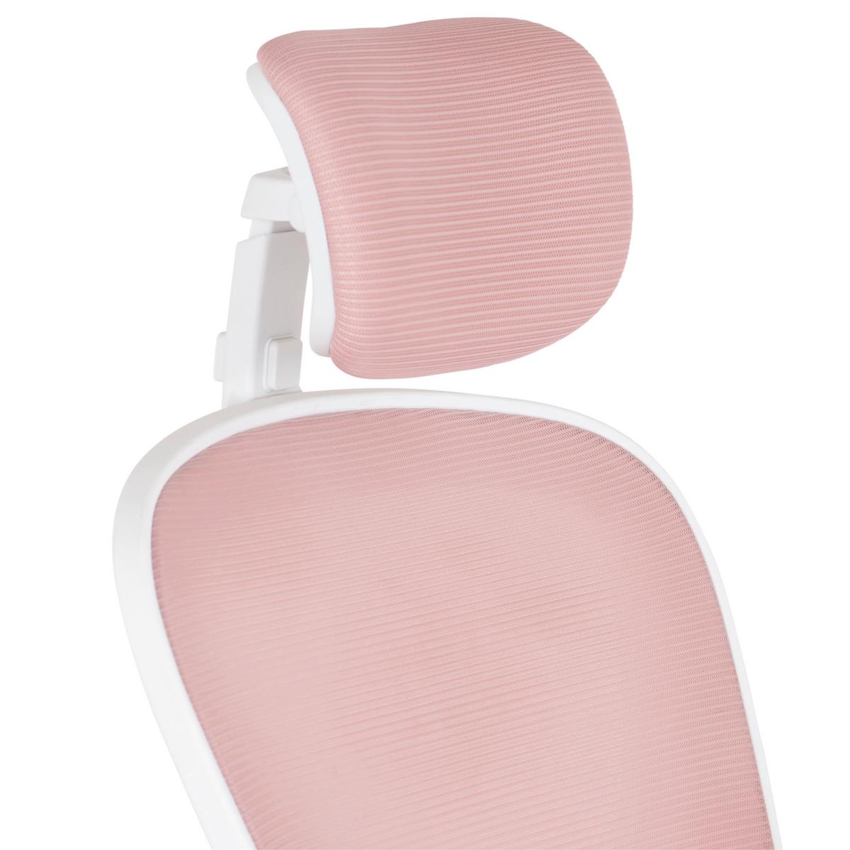 Drehstuhl Caorle mit Armstützen Pink - Pink/Weiß, MODERN, Kunststoff/Textil (60/118/65cm) - MID.YOU