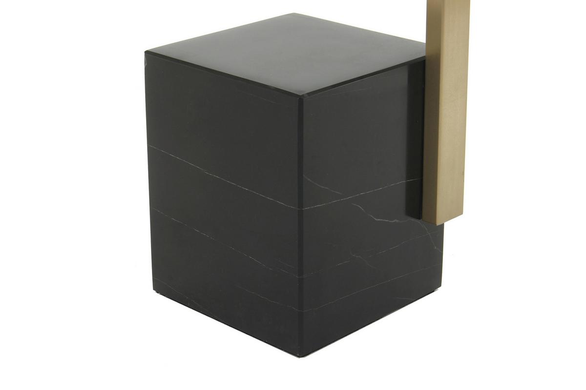 ODKLÁDACÍ STOLEK ROCIO - Design, kámen/sklo (30/30/56cm) - MID.YOU