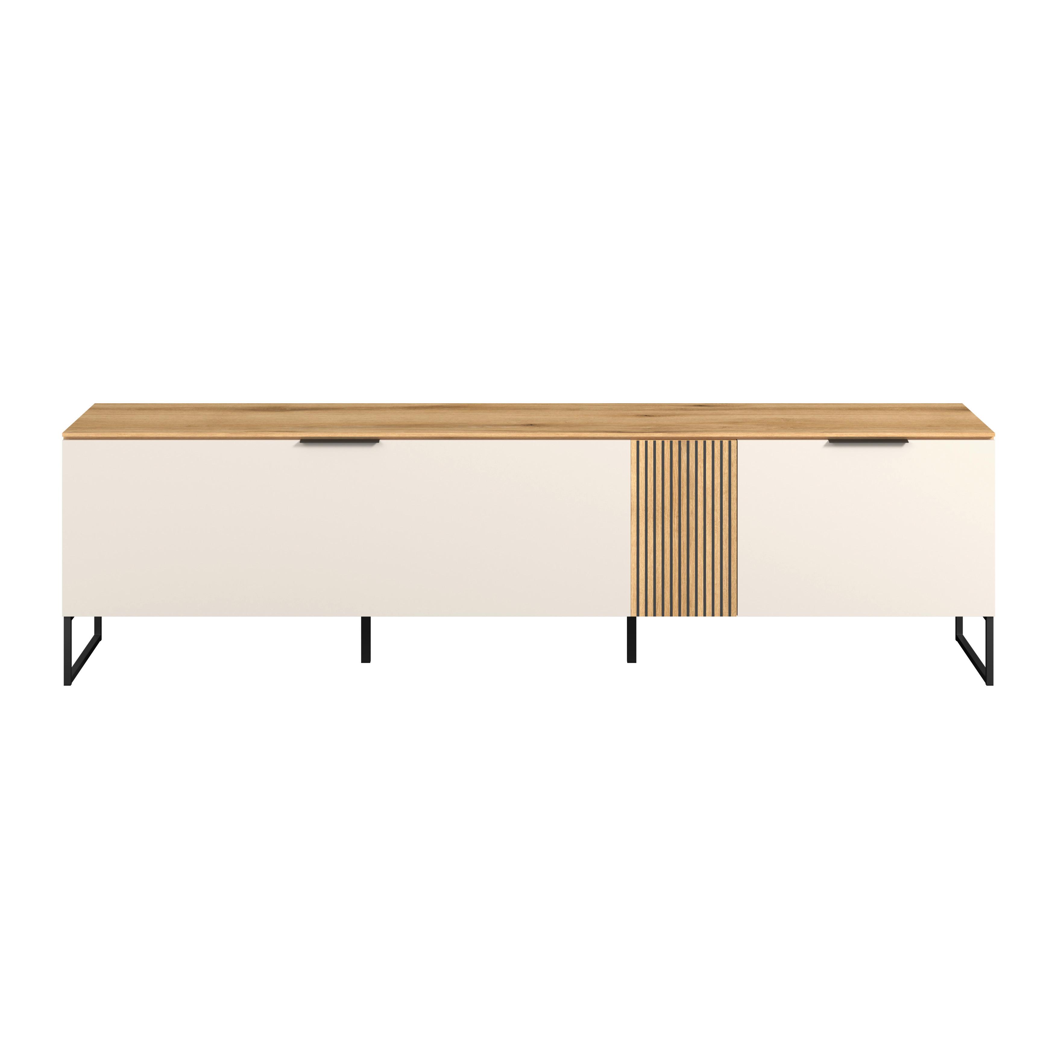 Tv-Element King Eichefarben/Kachmir B: 200 cm - Kaschmir/Eichefarben, MODERN, Holzwerkstoff (200/54/40cm)