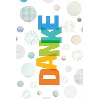 Billett Danke Schrift - Multicolor, Basics, Papier/Kunststoff (12/18/2cm)