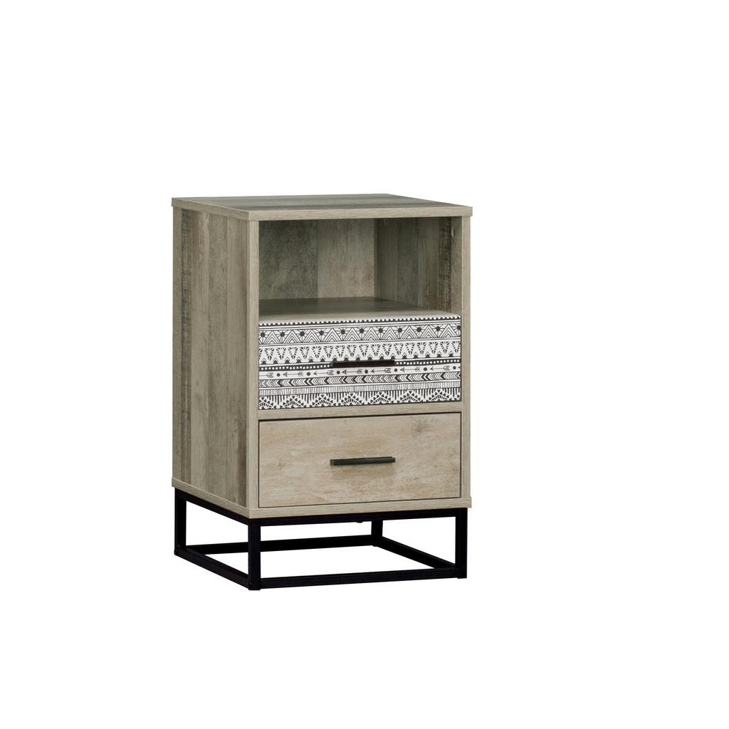 Nachttisch Graubraun/Multico. B: 39,5 cm