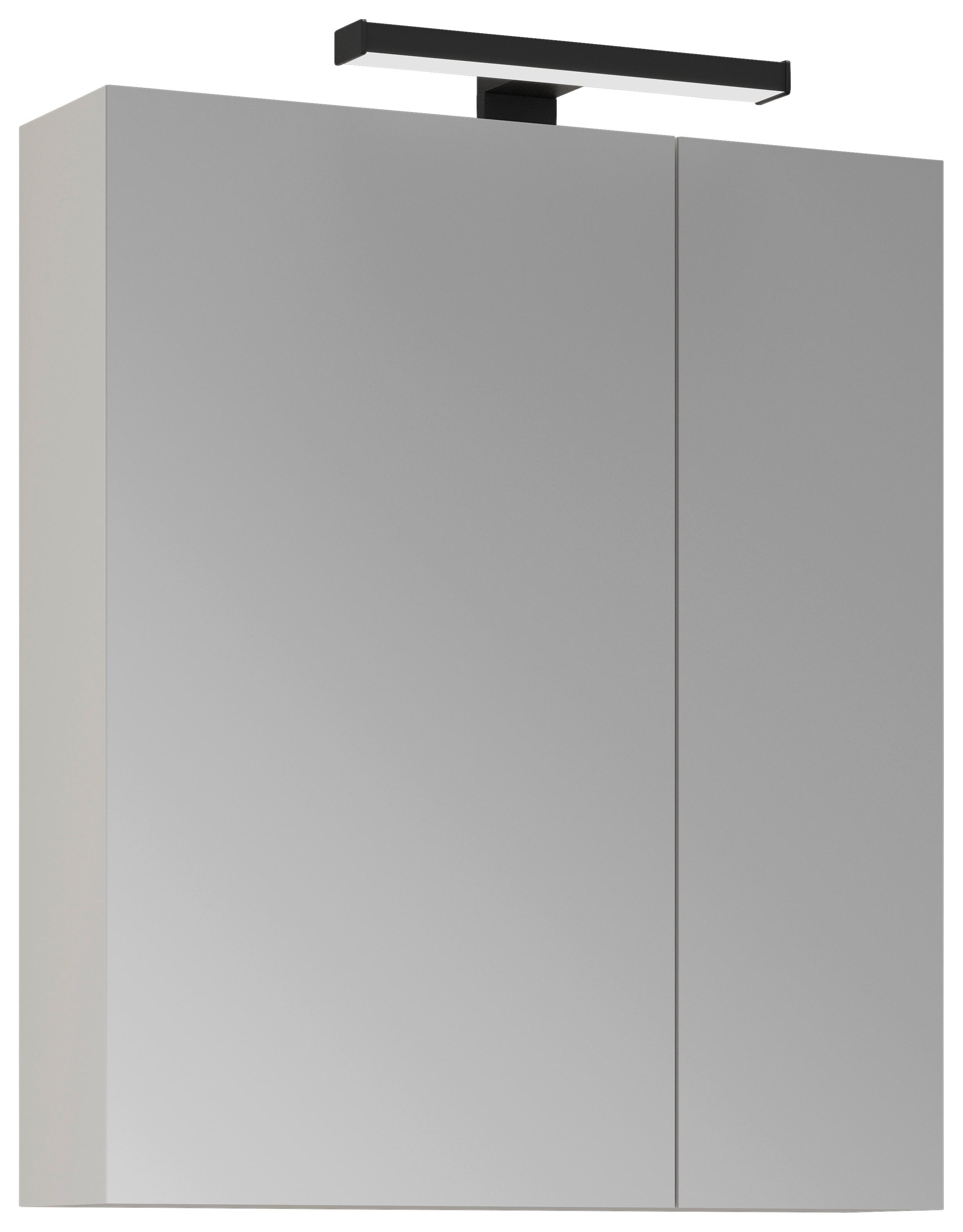 Spiegelschrank Vaduz 60 Kaschmirfarben, LED, B: 60 cm - Kaschmir, Trend, Glas/Holzwerkstoff (60/70/18cm)