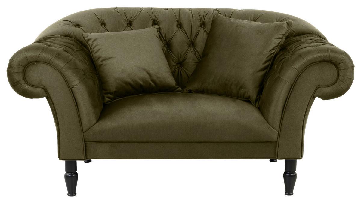 XXL-Sessel Cupido - Schwarz/Olivgrün, Design, Textil (180/94/103cm) - MID.YOU