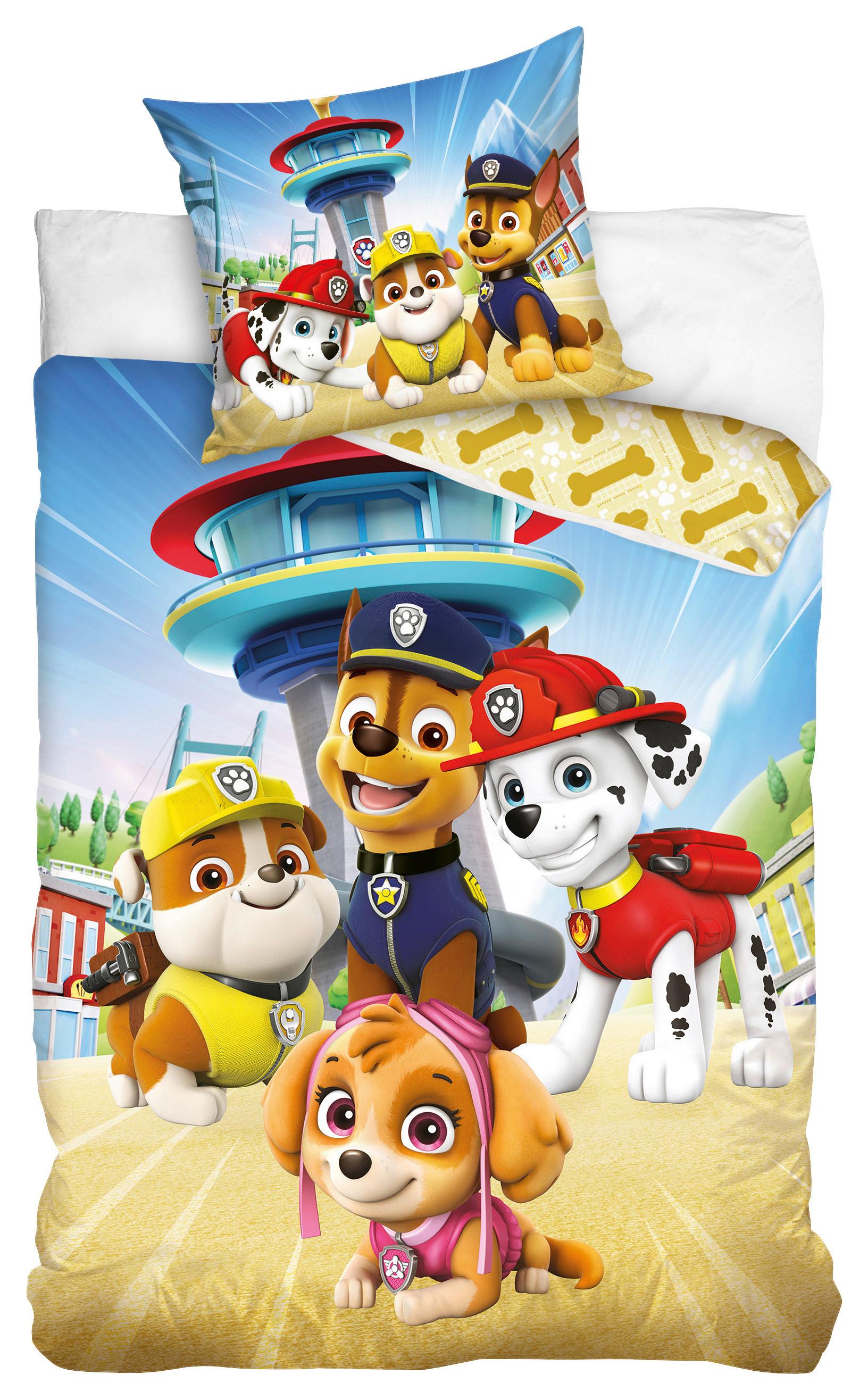 Bettwäsche 70x90 Cm Paw Patrol Renforce - Multicolor, Textil