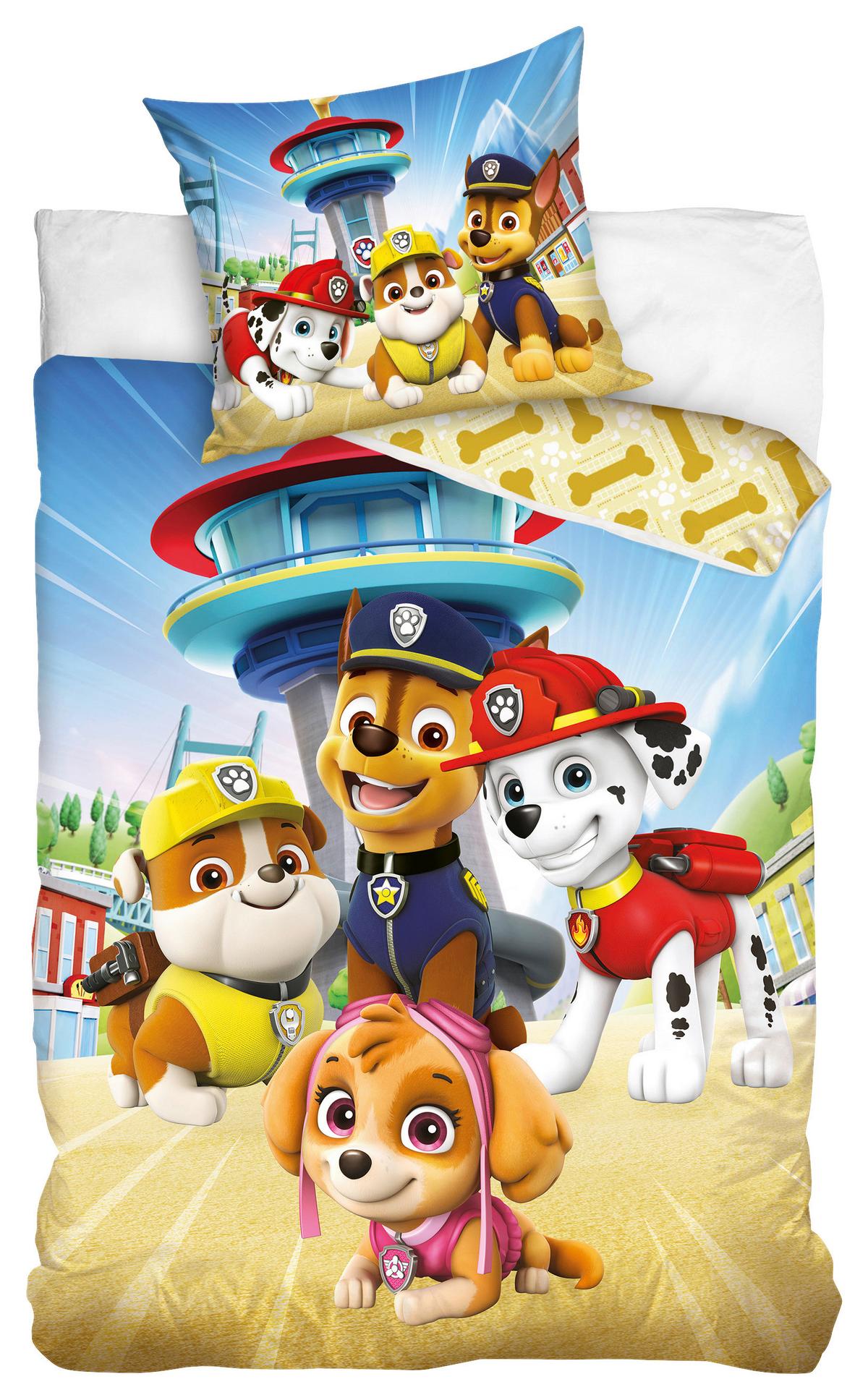 Bettwäsche 70x90 Cm Paw Patrol Renforce - Multicolor, Textil
