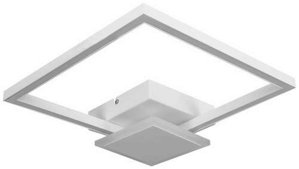 LED-Deckenleuchte Tanja L: 35 cm, 1-Flammig - Weiß, MODERN, Kunststoff/Metall (35/31,5/7,7cm) - Luca Bessoni