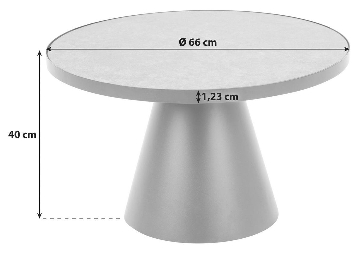 Dohányzóasztal Soli - fekete, Konventionell, Üveg/fém (66/66/40cm) - MID.YOU