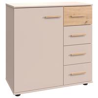 Komoda LUMIO - čierna/kašmírová, Konventionell, kompozitné drevo/plast (81/83/41cm) - Modern Living