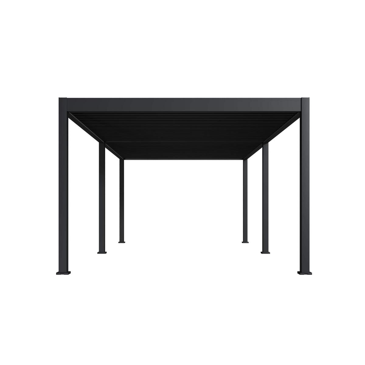 Pergola Deluxe 530x255x360cm Wetterfest, Elektrisch - Anthrazit, Basics, Metall (530/255/360cm) - Gardenson