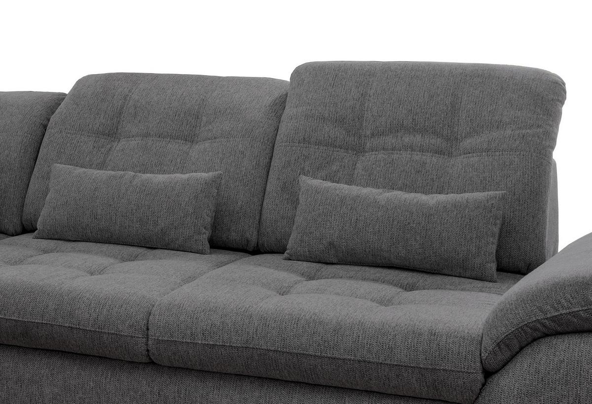 Ecksofa Mit Bettkasten Rigatti Anthrazit S: 184x314cm - Chromfarben/Anthrazit, MODERN, Textil (184/314cm) - Livetastic