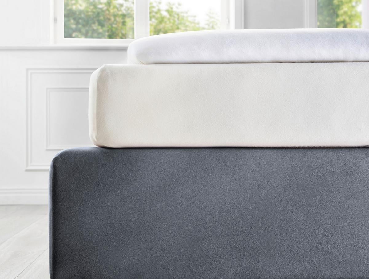 NAPÍNACIA PLACHTA NA BOXSPRIN Elasthan hoch, 150/200/40 cm - biela, textil (150/200cm) - Premium Living