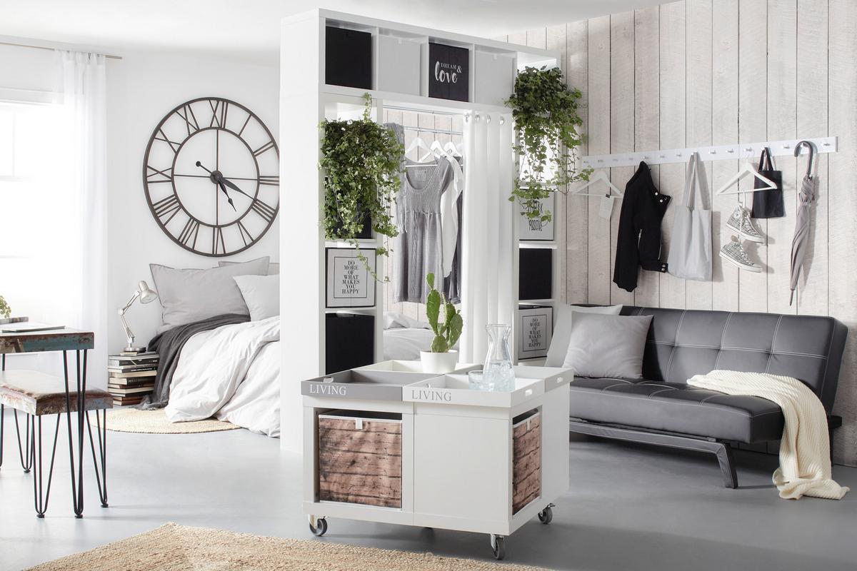 ÚLOŽNÝ BOX POPPI 4 - přírodní barvy, karton/textil (32/32/32cm) - Mömax