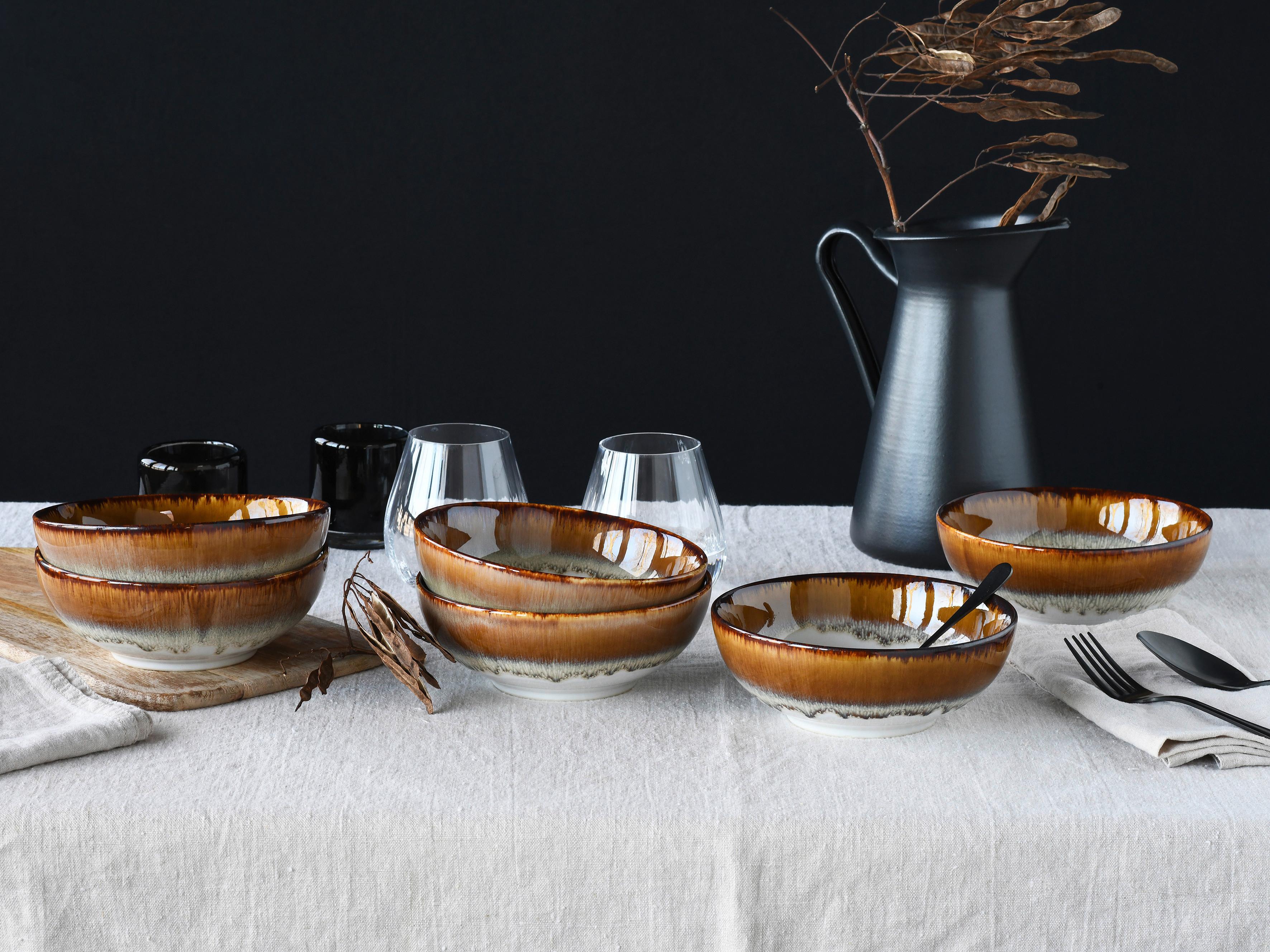 Schüsselset Cascade Steinzeug 6-Teilig - Design, Keramik - Creatable