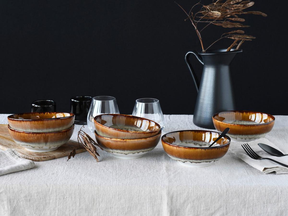 Schüsselset Cascade Steinzeug 6-Teilig - Design, Keramik - Creatable