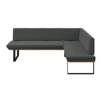 Eckbank Tristan Webstoff anthrazit,S:245x195cm - Anthrazit/Schwarz, MODERN, Holz/Textil (245/195cm) - James Wood