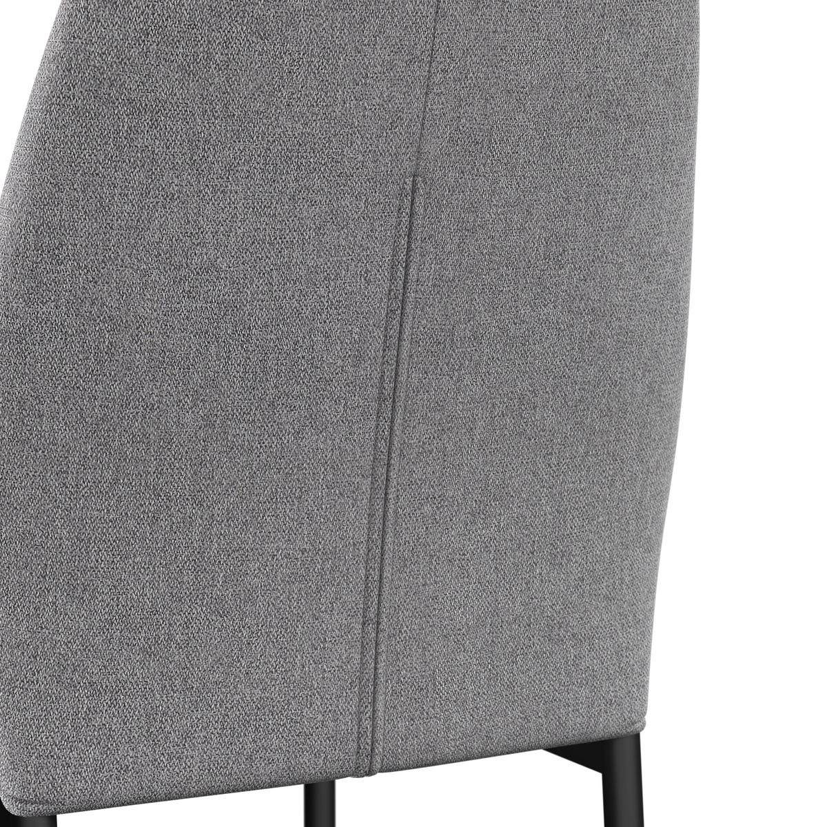 ŽIDLE CORI - černá/světle šedá, Moderní, kov/dřevo (45/87/57cm) - Bessagi Home