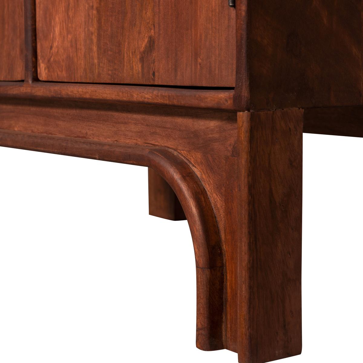 Hochschrank Staes, Walnussfarbe B: 75 Cm - Walnussfarben, Design, Holz (75/210/45cm) - Livetastic