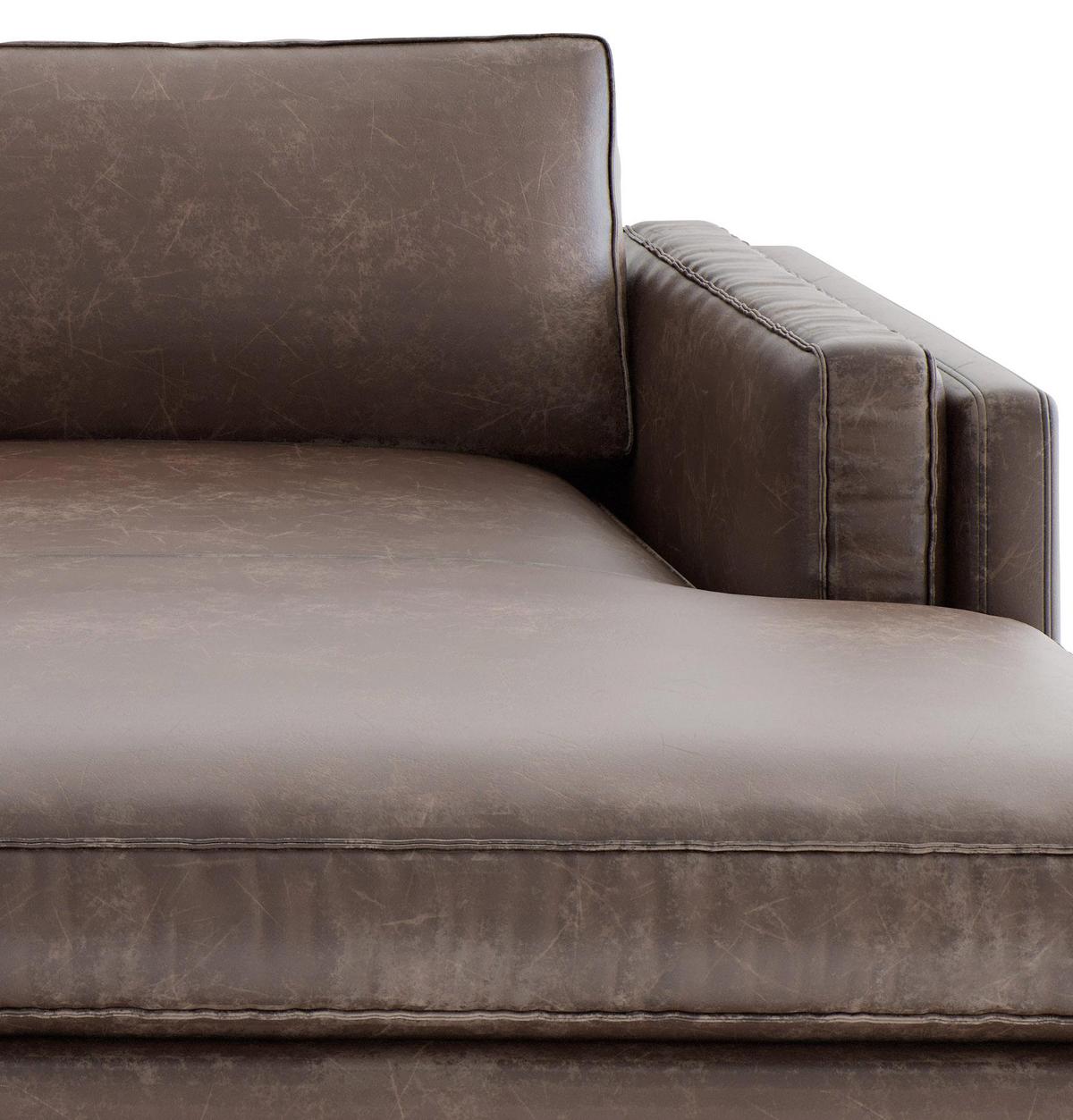 Ecksofa Packo Braun S: 265x160 Cm - Schwarz/Braun, Design, Textil (265/160cm) - Livetastic