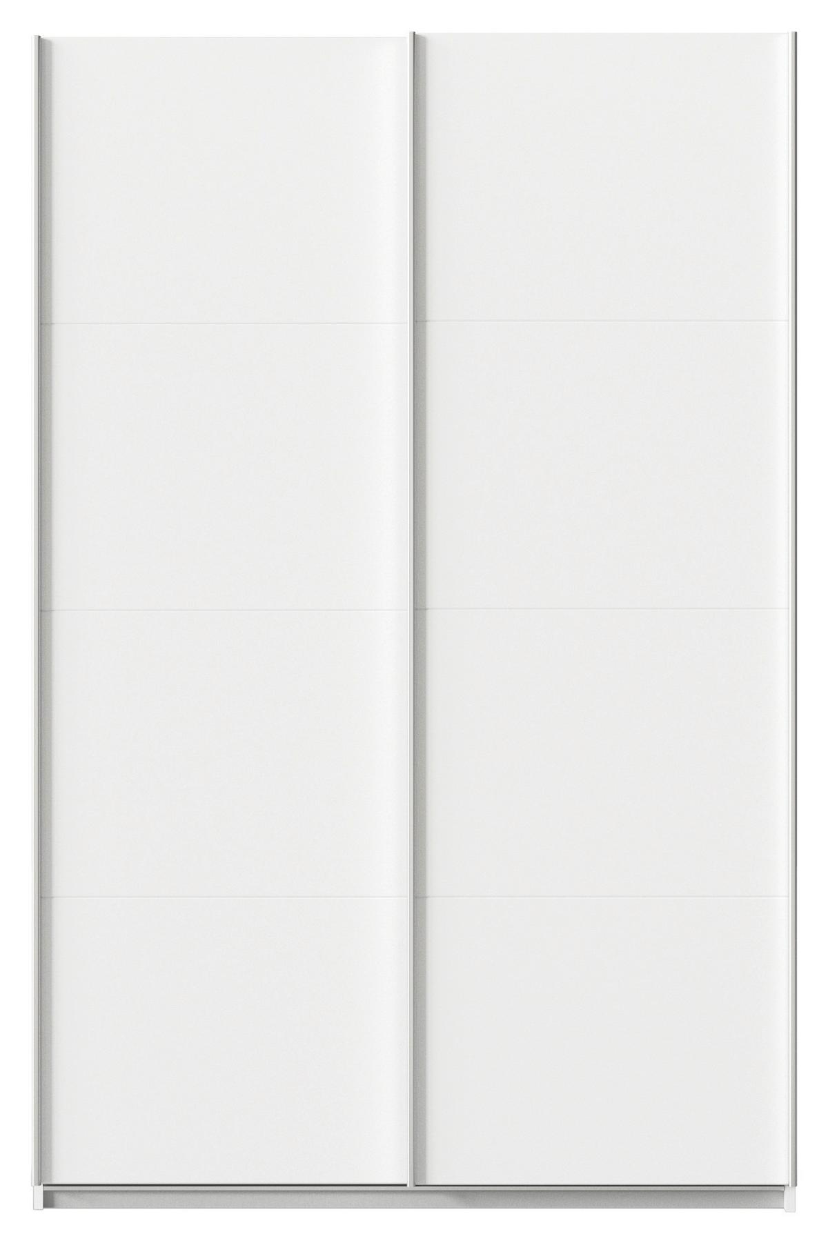 Schwebetürenschrank B: 136cm Feldkirch Alpinweiß - Weiß, MODERN, Holzwerkstoff (136/210/62cm)