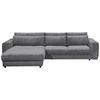 Ecksofa Barura 2s. Urc Anthrazit S: 194/333 cm - Anthrazit/Schwarz, KONVENTIONELL, Holzwerkstoff/Textil (194/333cm) - MID.YOU