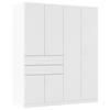 Drehtürenschrank Maika Weiß B: 180 cm - Weiß, MODERN, Holzwerkstoff (180/210/54cm) - Rauch Möbel