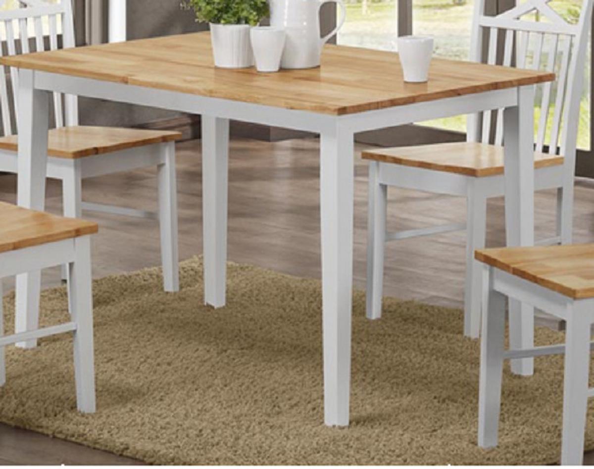 Esstisch Montana Weiß Kieferfarben - Weiß/Kieferfarben, MODERN, Holz/Holzwerkstoff (120/74/75cm) - MID.YOU