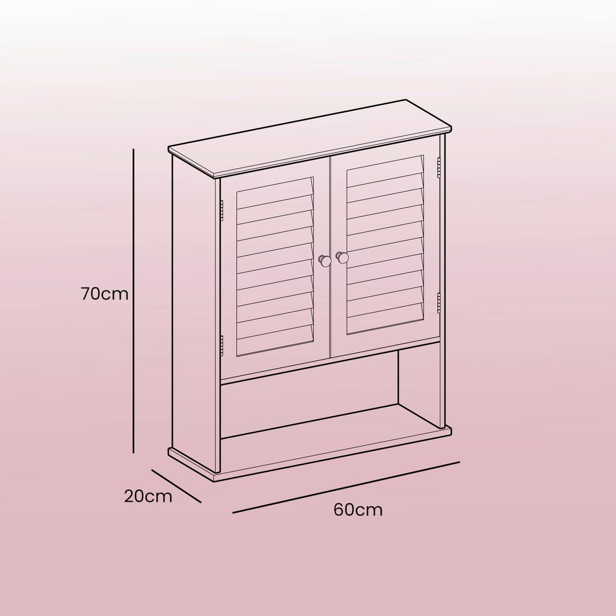 Hängeschrank Bbc27wt Weiß B: 60 cm - Weiß, Trend, Holzwerkstoff (60/70/20cm) - MID.YOU