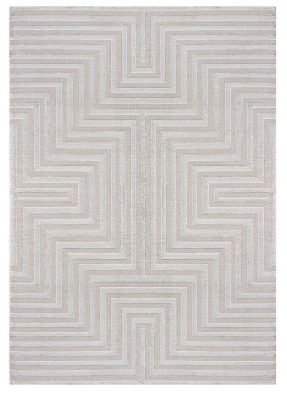 Dizajnový koberec 240x340cm, nízky vlas - strieborný - strieborná, Design, textil (240/340cm)