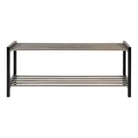 SCHUHREGAL Padova, Schwarz B: 78 cm - Schwarz, Design, Holz/Metall (78/32/34cm) - MID.YOU