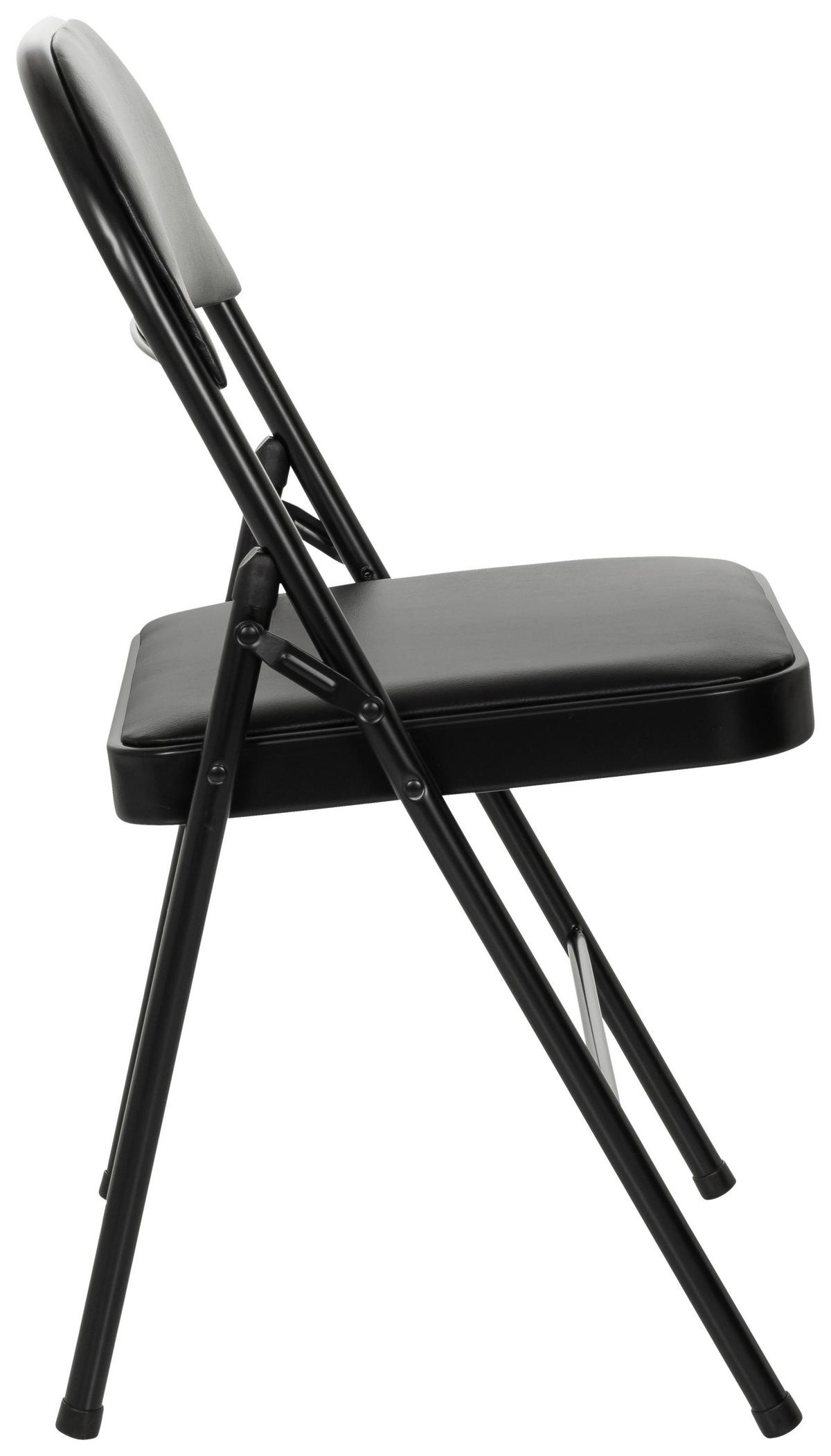 Klappstuhl Tudela H Schwarz B: 46 Cm - Schwarz, MODERN, Kunststoff/Metall (46/78/45cm) - MID.YOU