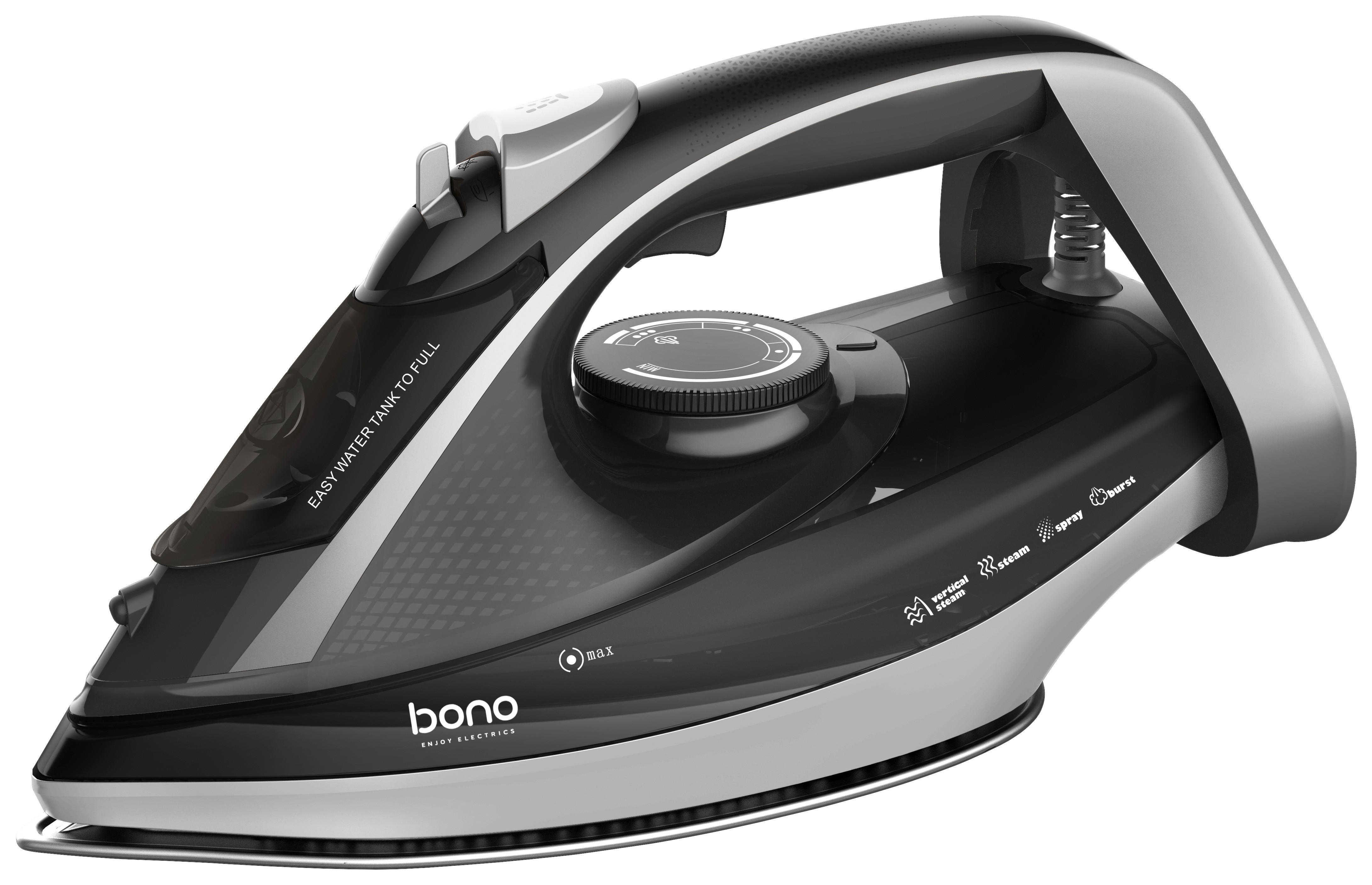 Dampfbügeleisen Caro - Grau, Basics, Keramik/Kunststoff (30/12,4/15cm) - Bono